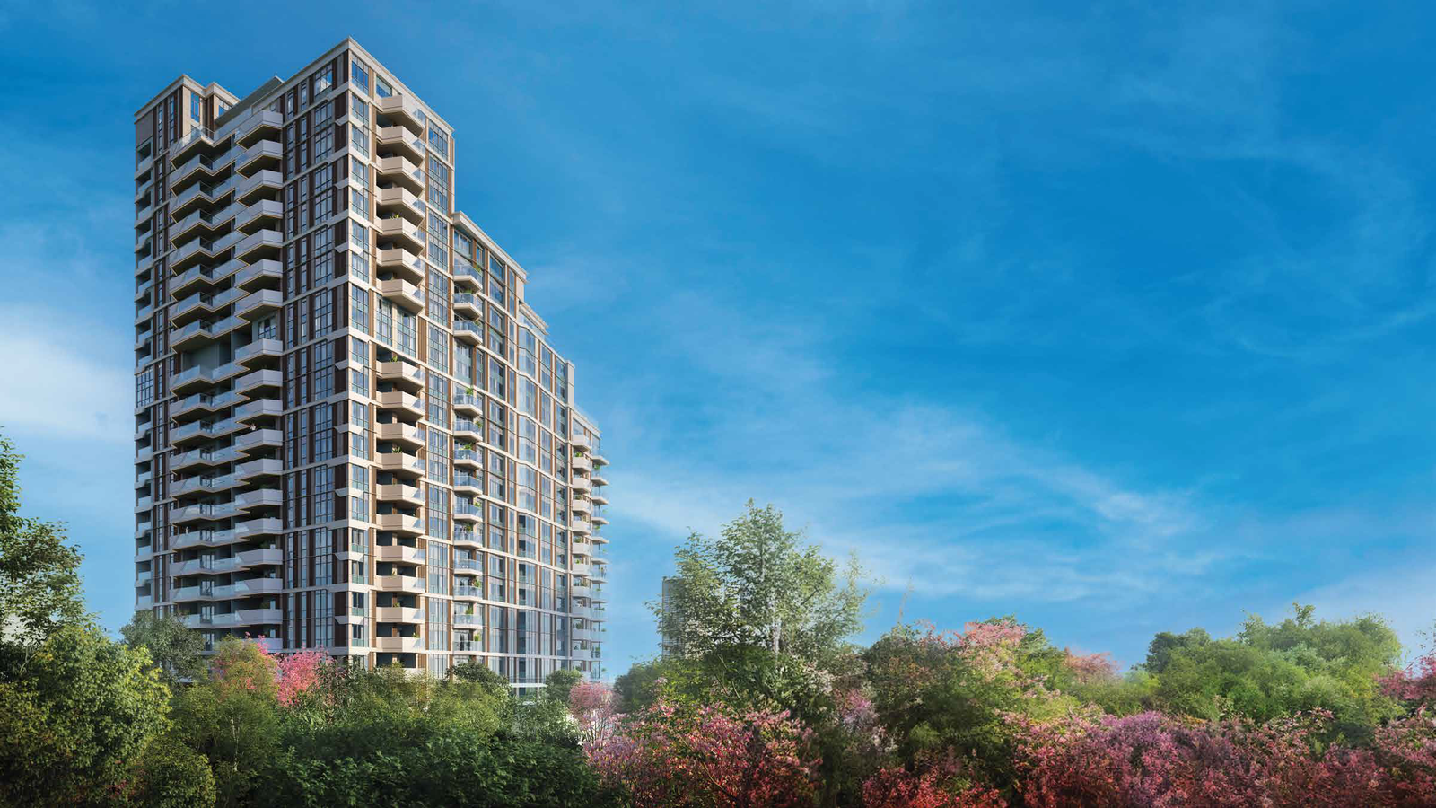 TVS Cascadia residential tower exterior